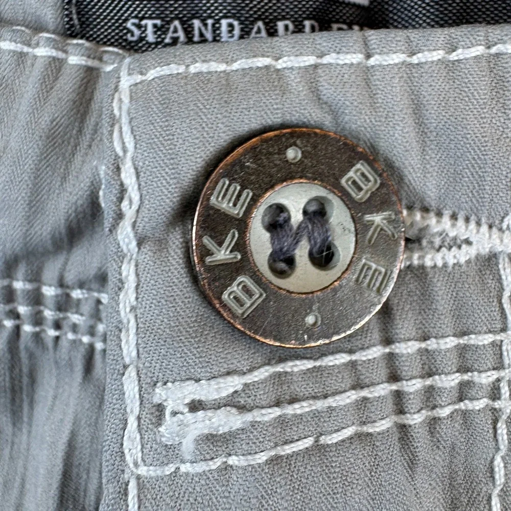 BKE Buckle Sloane Chino Shorts Mens 32x10.5 Slate Cotton Standard Fit Flat Front